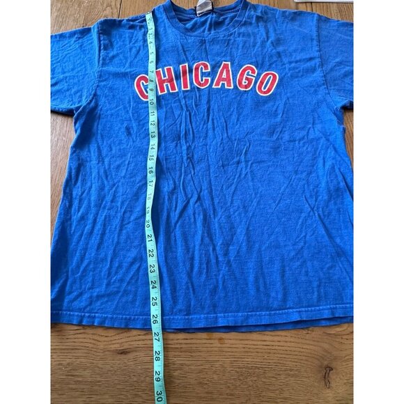 Ryne Sandberg Blue T SHIRT Jersey Chicago Cubs #23 Adult Measured Cooperstown - Picture 6 of 11